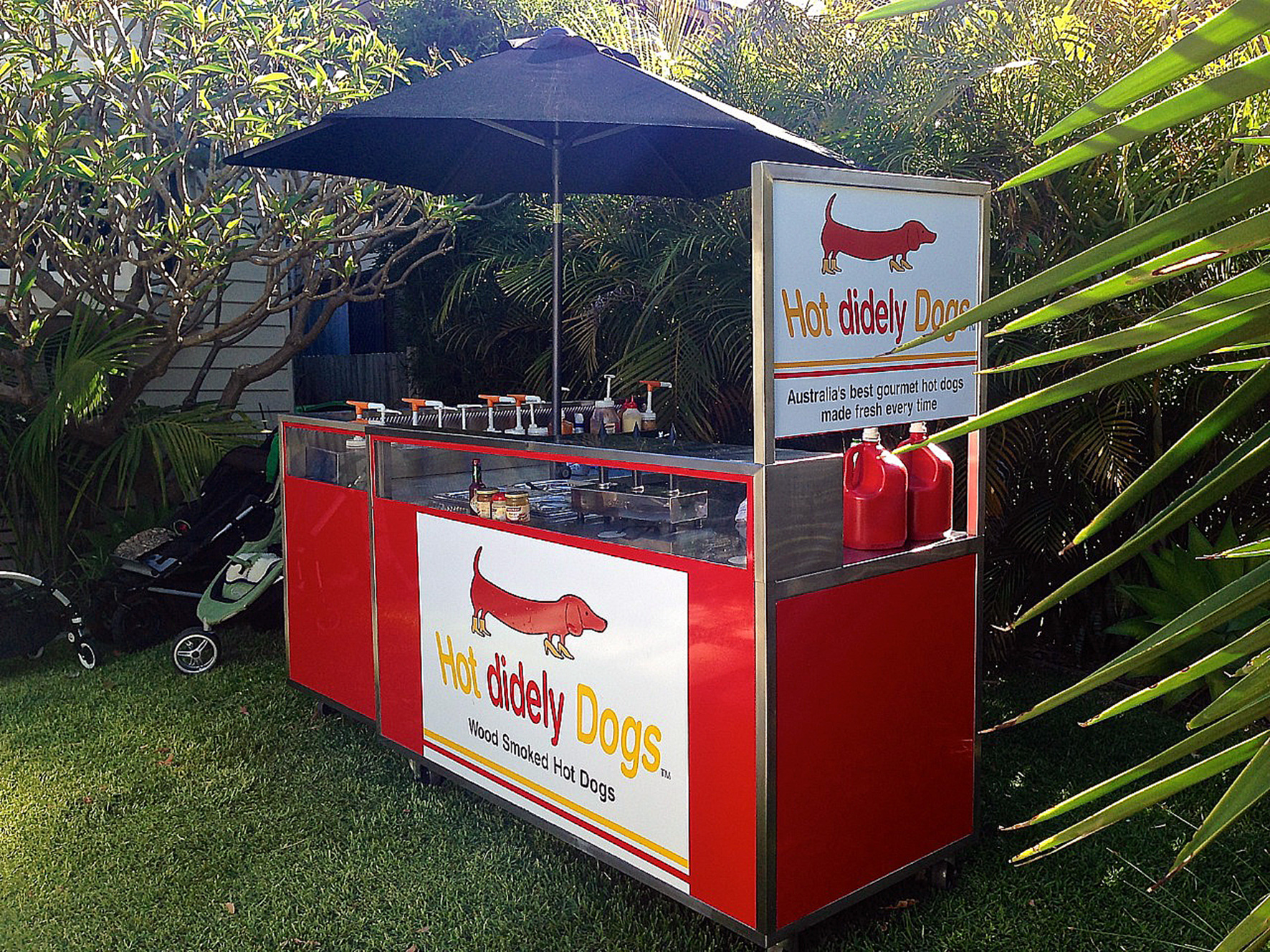The HDD team serving from the original trailer at an outdoor event